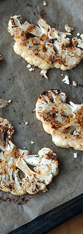 Cauliflower steaks with cauliflower puree
