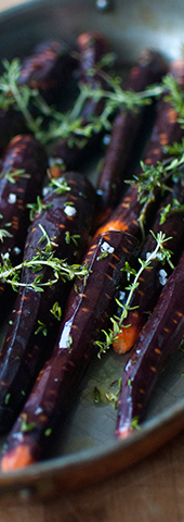 roasted purple carrots