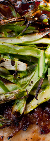 shaved asparagus pizza
